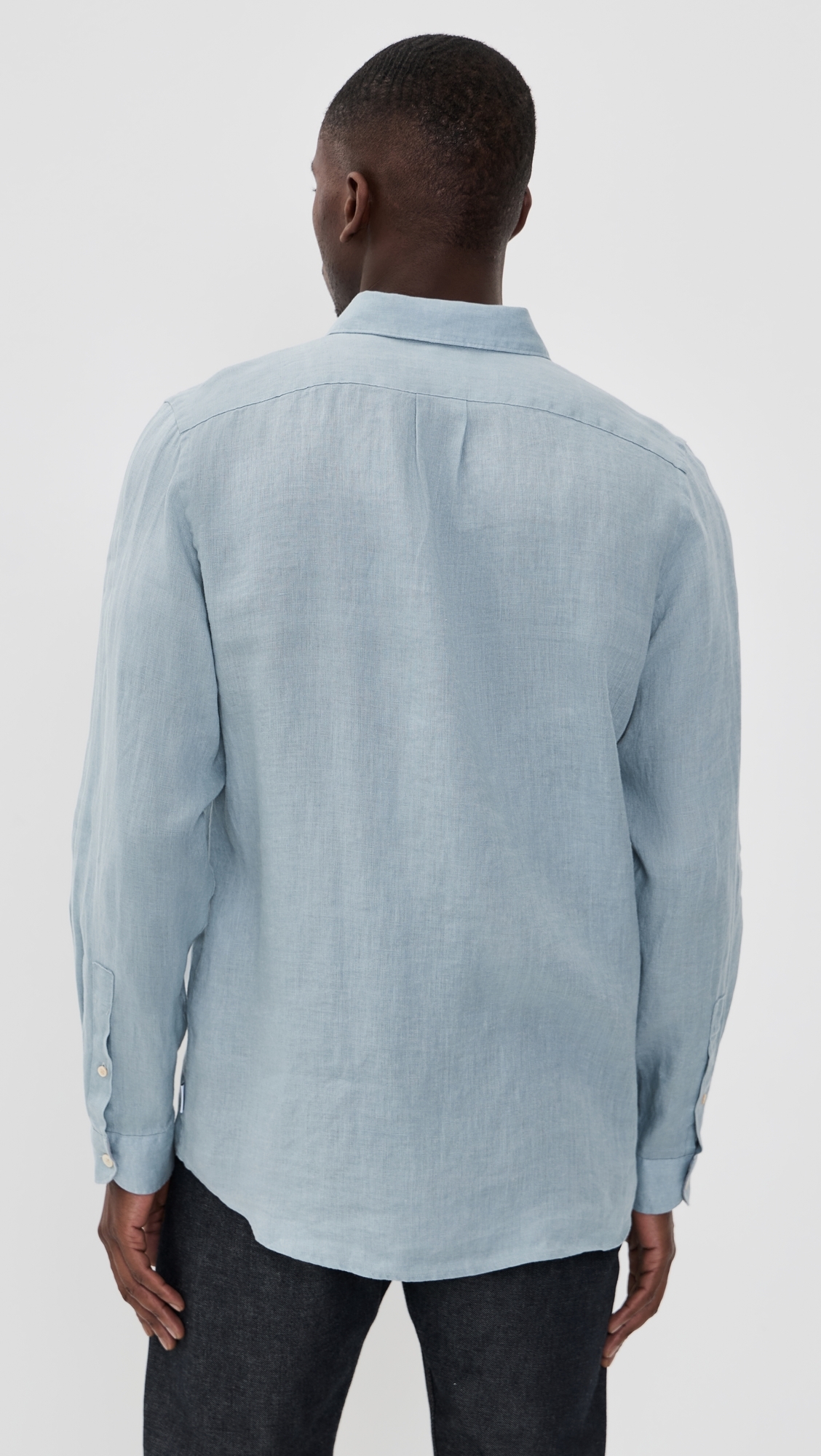 Regular Fit Linen Shirt Blue