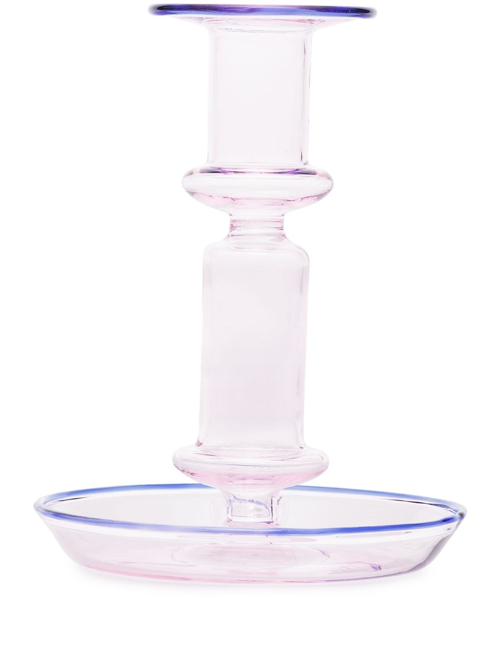 Flare Medium glass candleholder - Pink