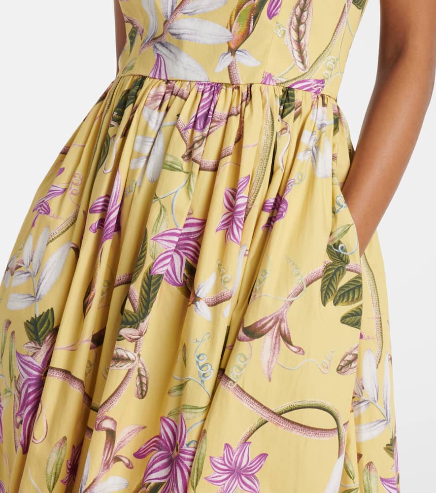 Espliego floral cotton poplin maxi dress