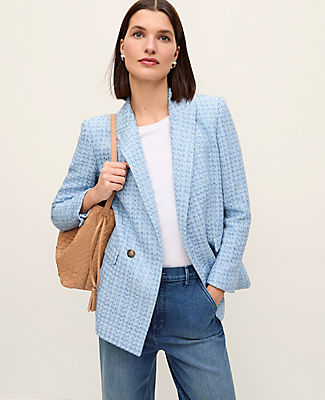 Ann Taylor The Petite Crosby Blazer in Tweed