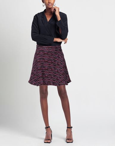 Pho Firenze Woman Mini skirt Purple Size XS Acrylic, Wool, Polyamide, Polyester, Metallic fiber