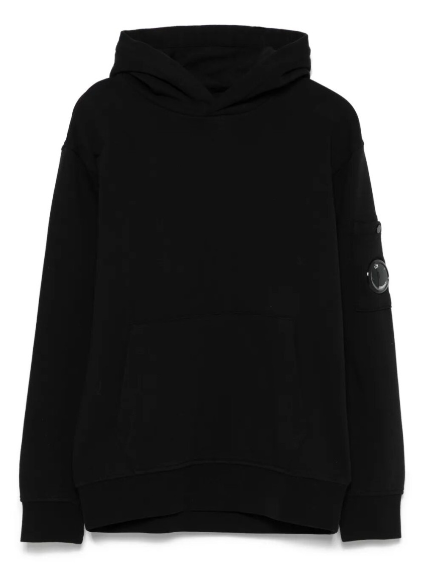 Boys Black Solid Hoodie