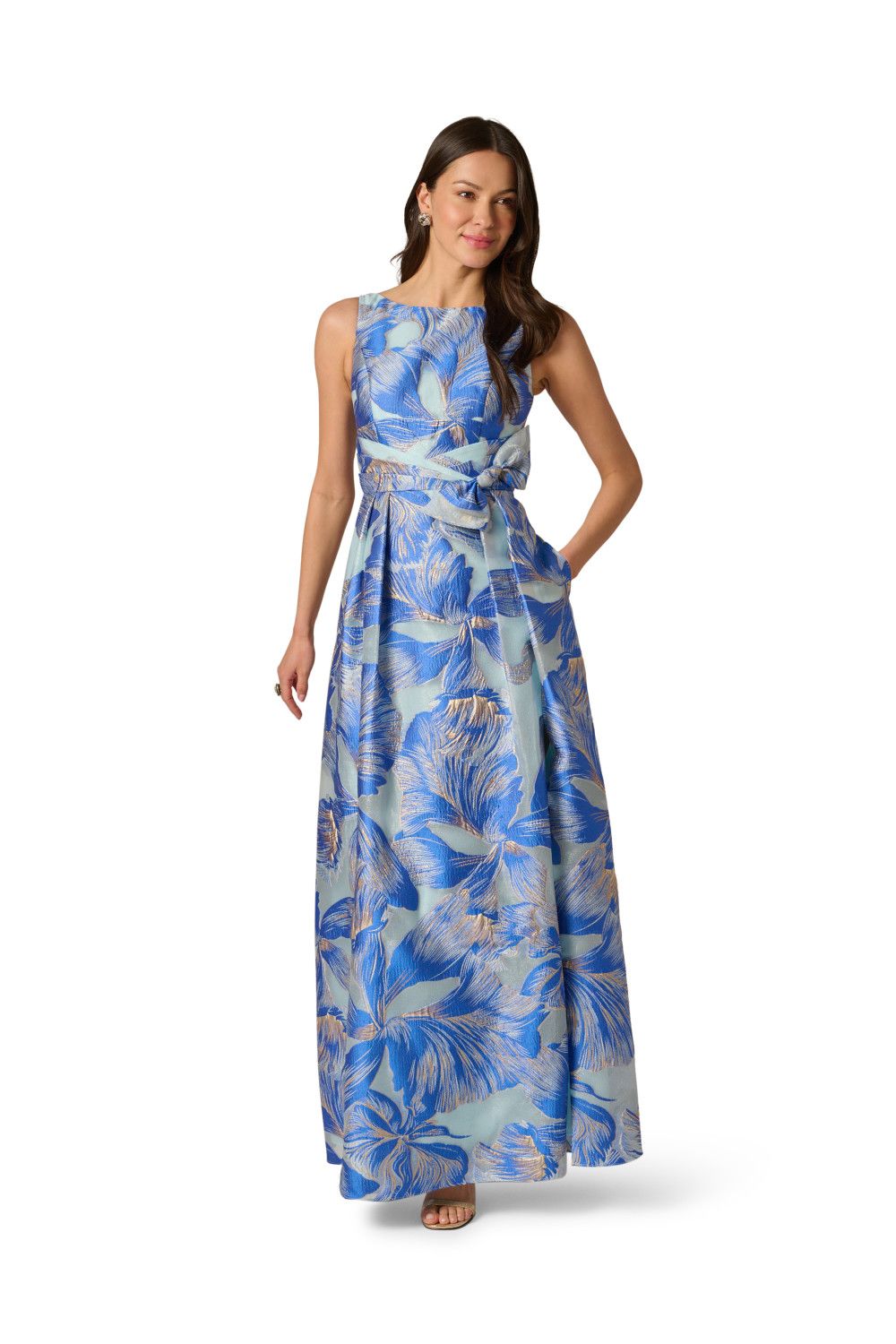 Adrianna Papell Women's Floral Organza Gown