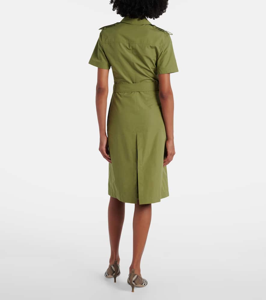 Belted cotton shirt dress