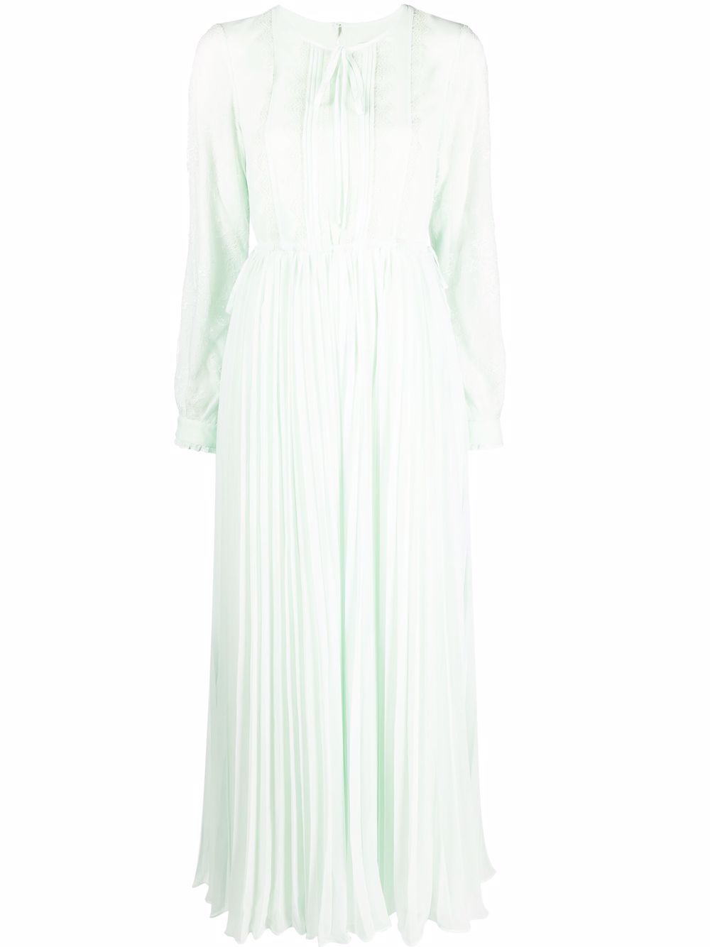 Lace-trim maxi dress - Green