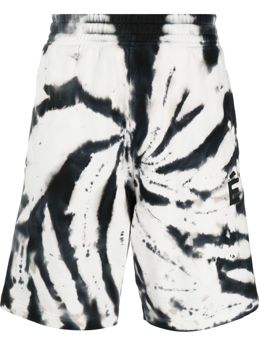 Tie-dye organic cotton shorts - Neutrals