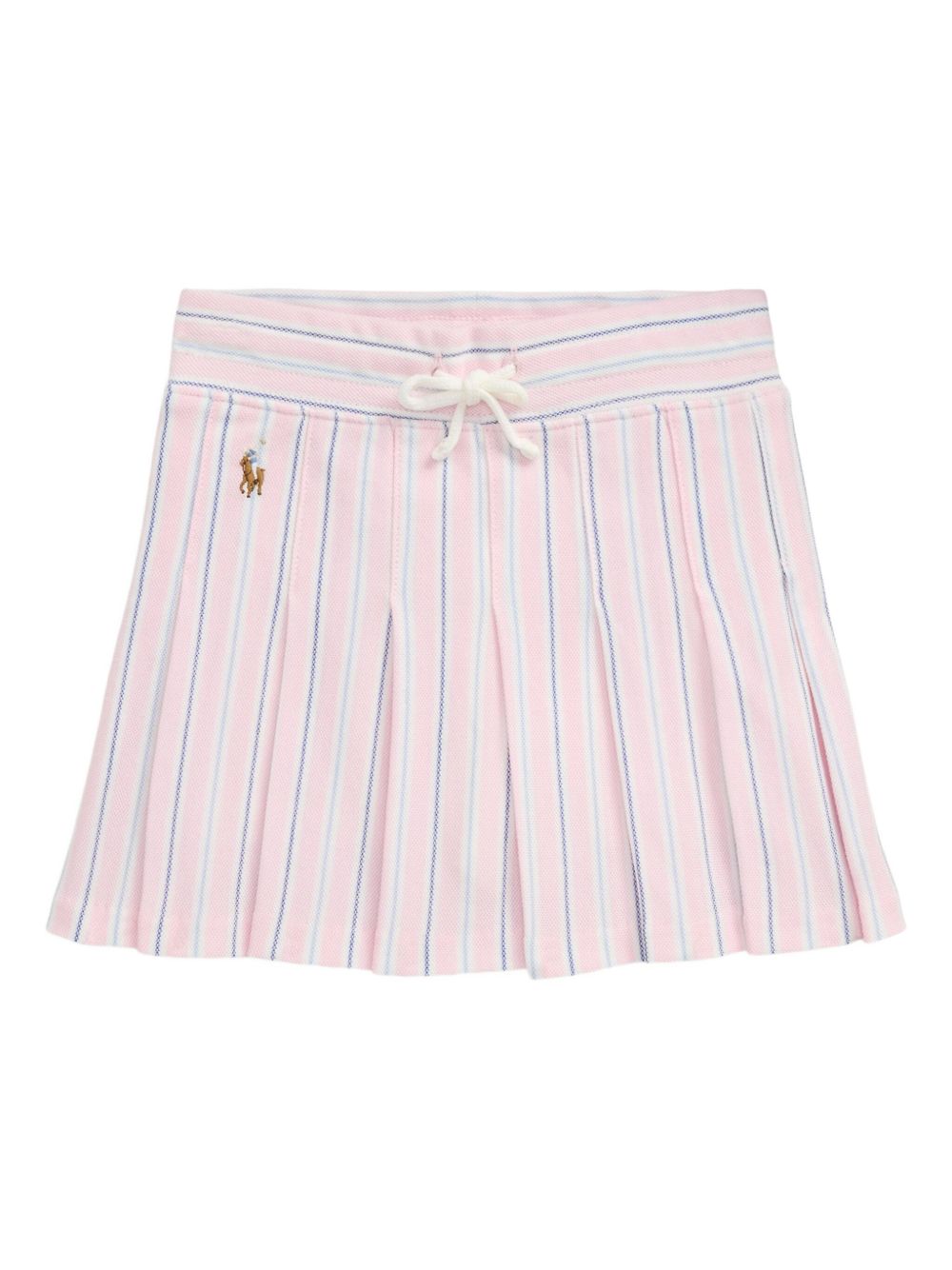 Striped pleated skorts - Pink
