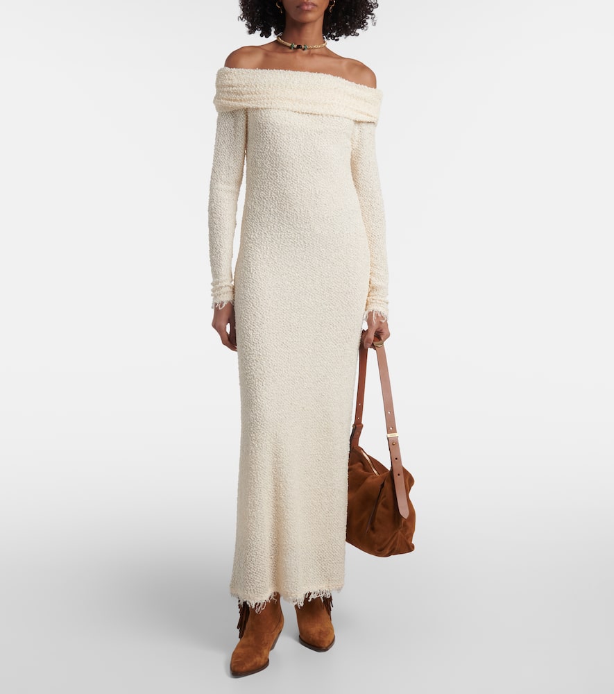 Ormany jersey bouclé maxi dress