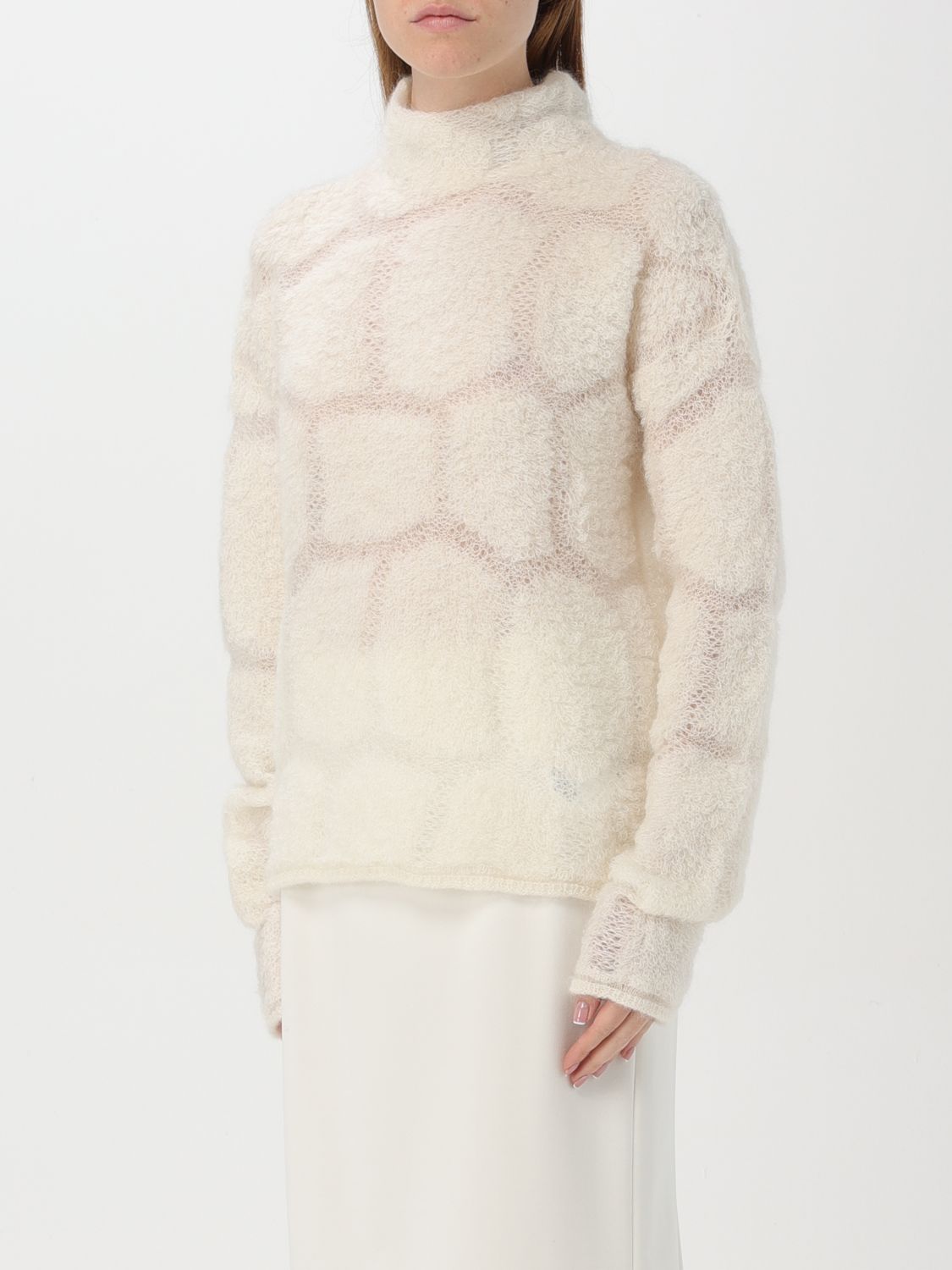 Chunky-knit jumper - White