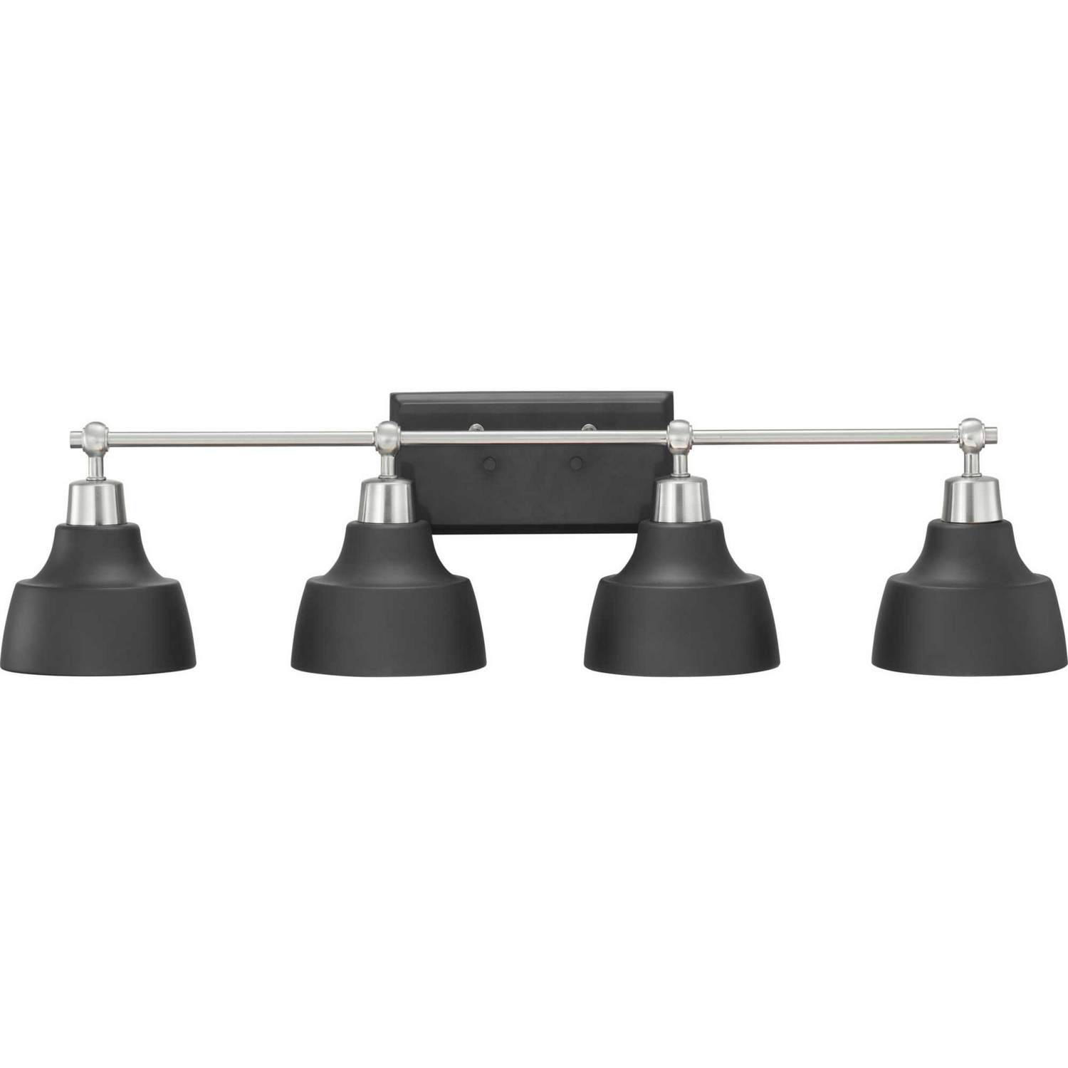 Brushed Nickel Four Light Bath from the Bramlett Collection