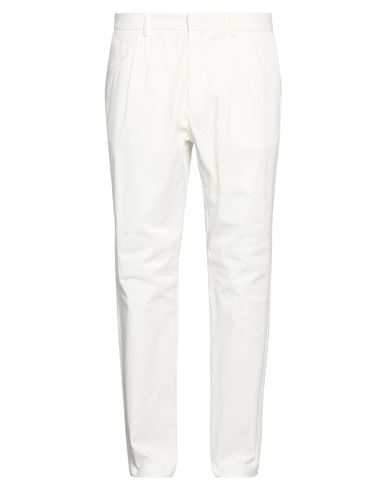 Man Pants White Size 38 Cotton, Elastane