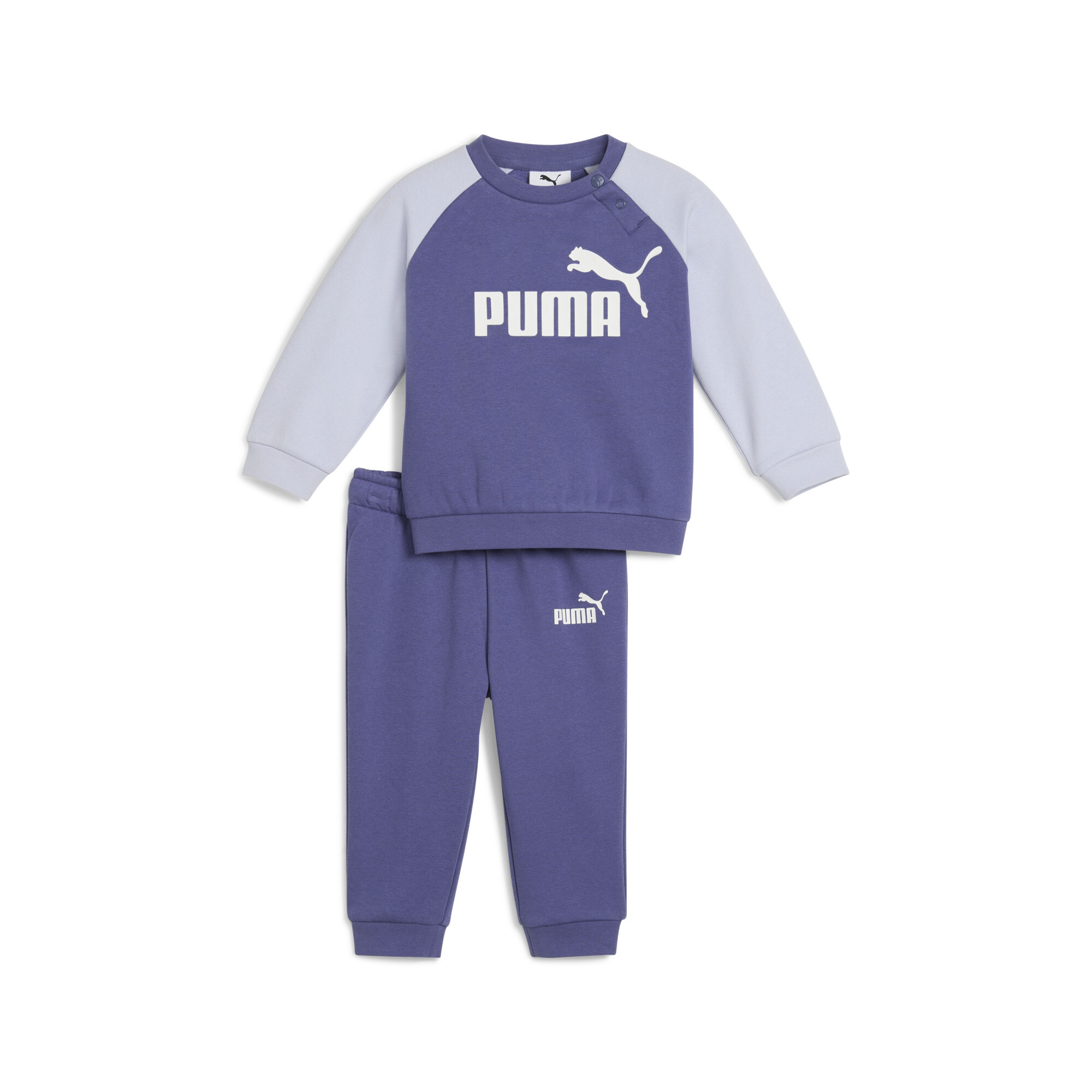 PUMA 2-Piece Minicats Essentials Todders' Raglan Crew And Pants Set in Blue