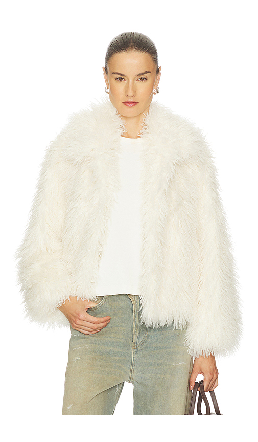 Cinq a Sept Geraldine Coat in Ivory. L. Also in