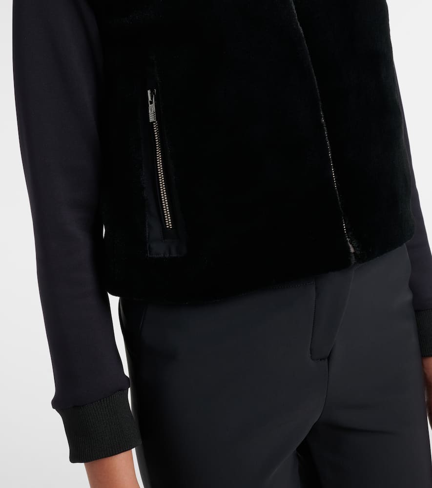 Piagina faux fur zip-up vest