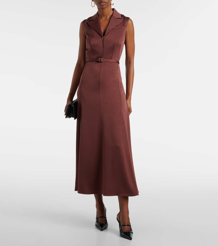 Crêpe midi dress