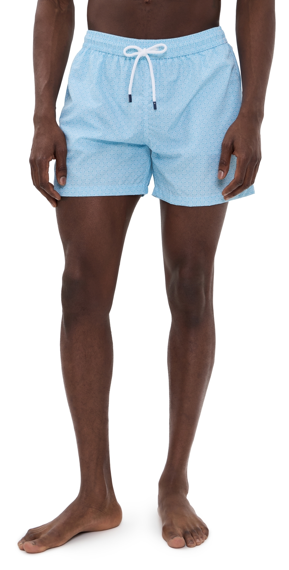 Madeira Swim Trunks 5 Teal Circular Print