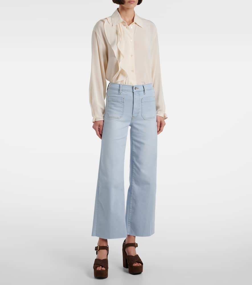 Anchor high-rise wide-leg jeans
