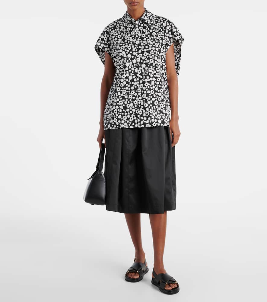 Printed cotton poplin shirt