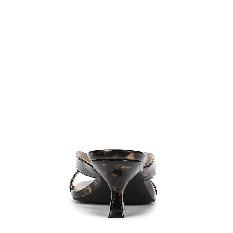 Women's Navine Thong Sandals (Black Tortoise Patent Leather)