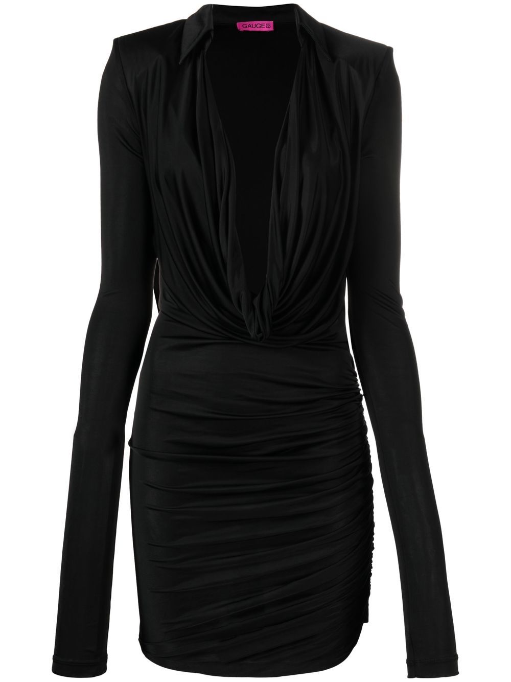 Utena cowl-neck mini dress - Black