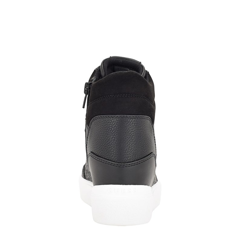 Women's Blairin Wedge Sneakers (Black Logo Fabric)