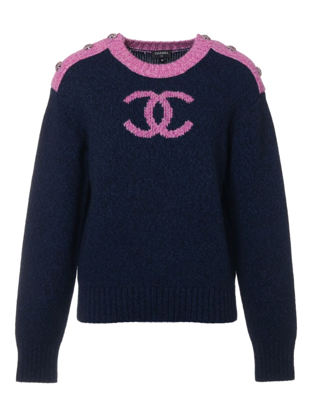 CHANEL Pre-Owned 2022-2023 cashmere sweater - Blue