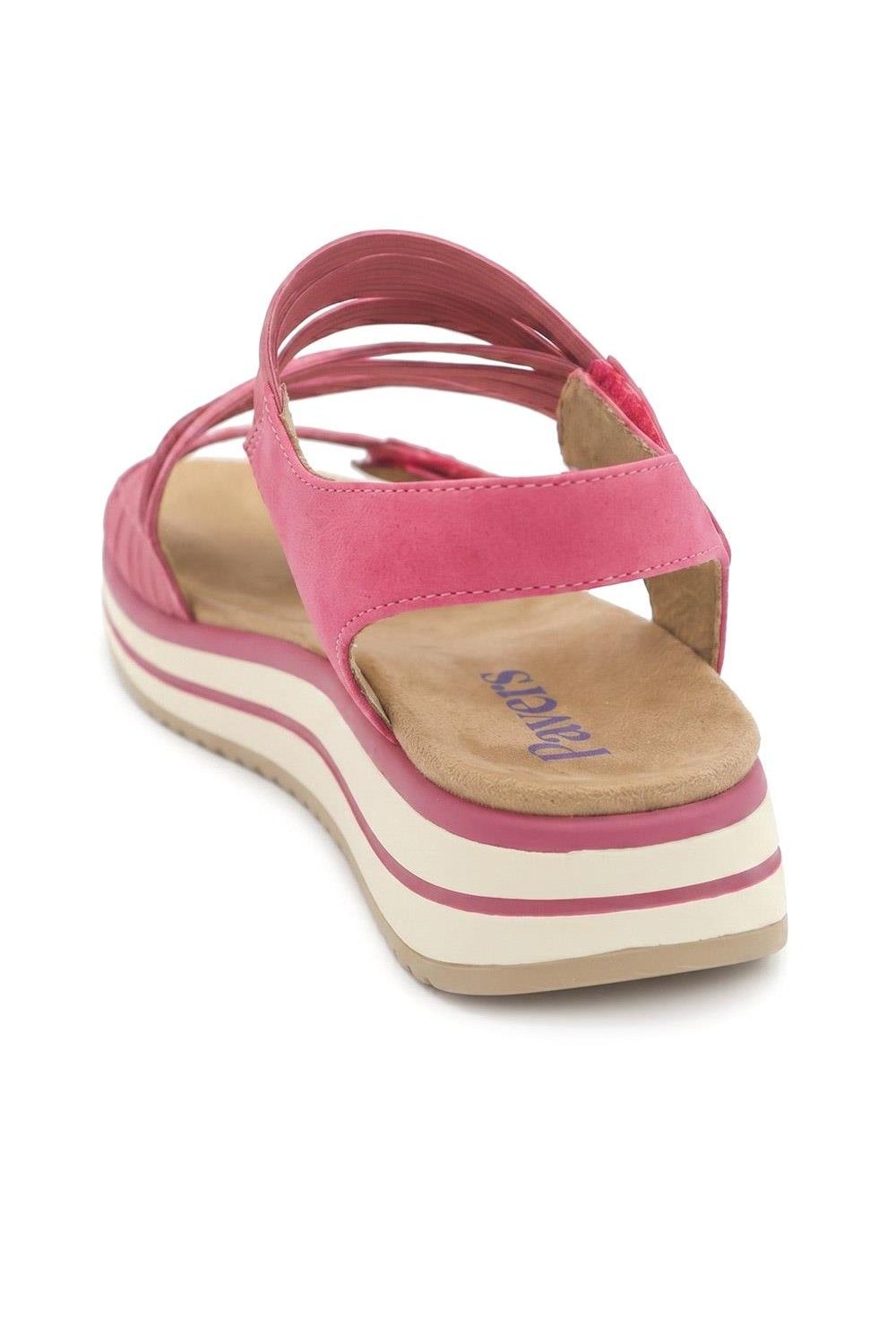Pavers Women's Chunky Lightweight Adjustable Sandals in Bright Pink
