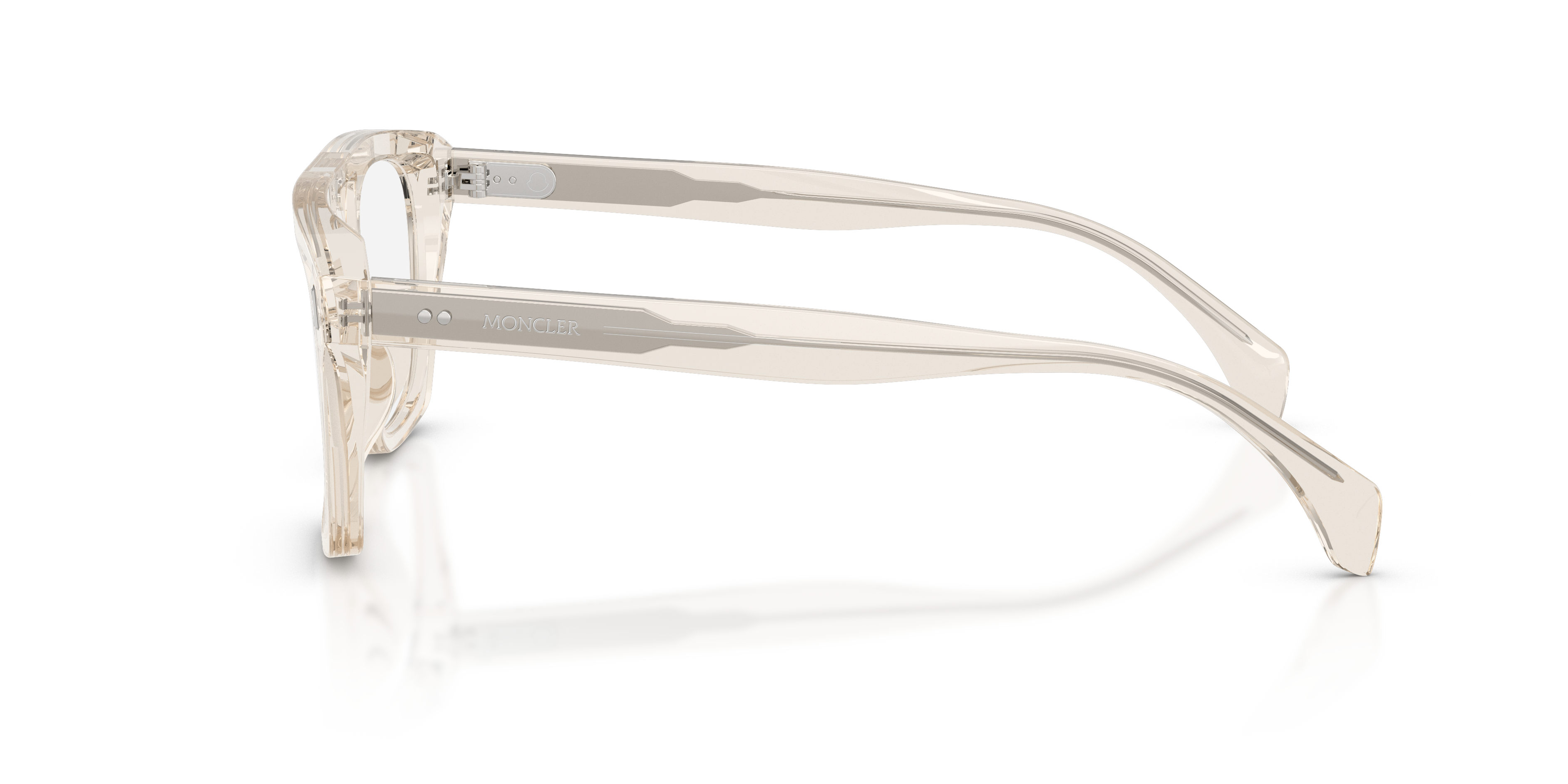 Moncler Unisex Moncler ME2018U 3003 Monturas ópticas Acetato Marrón Transparente Cuadrada Norma