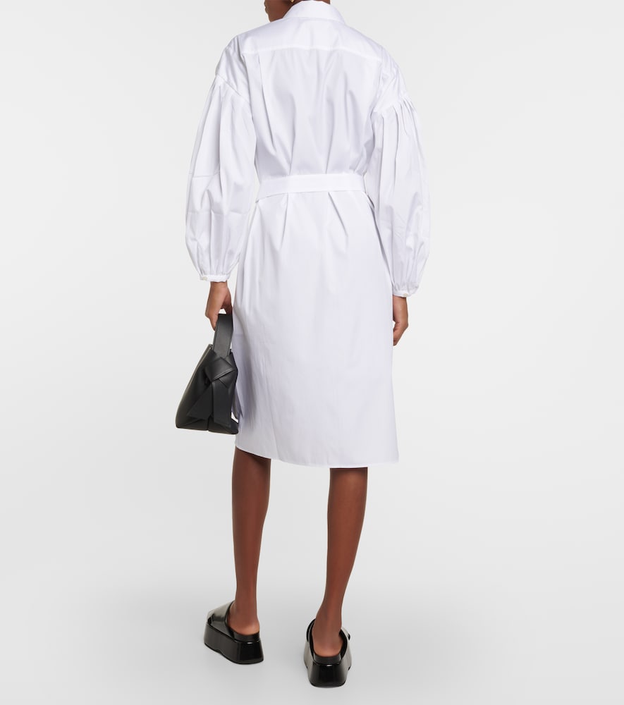 Cotton poplin midi dress