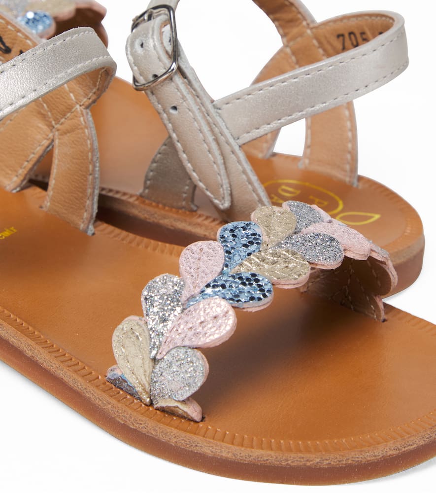 Plagette Ferns embellished leather sandals
