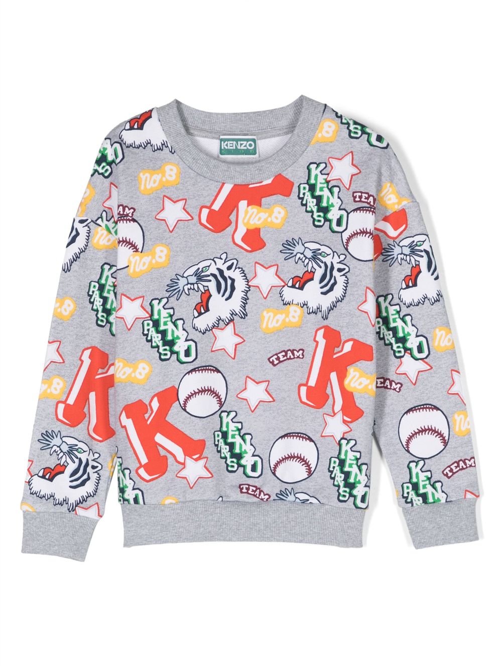 Graphic-print cotton sweatshirt - Grey