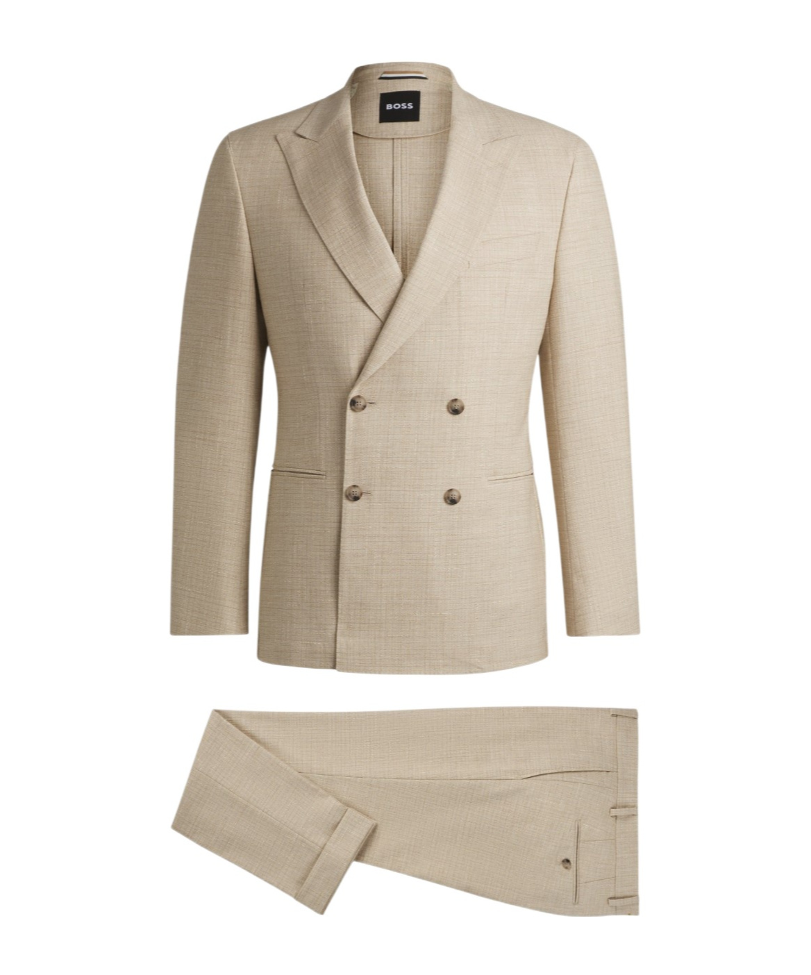 Tweed double-breasted suit