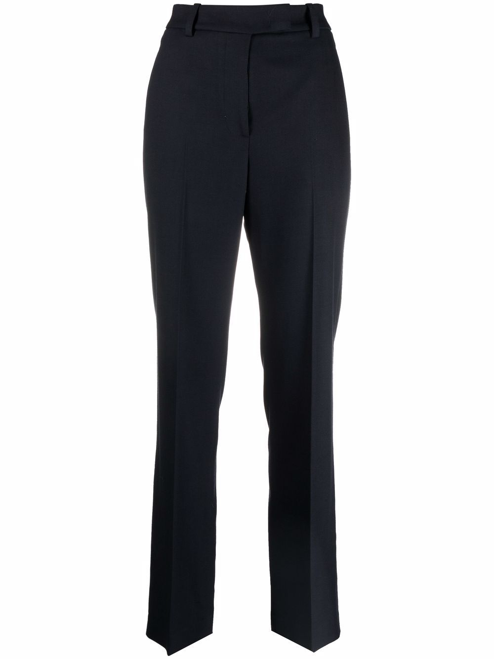 High-waisted straight-leg trousers - Blue