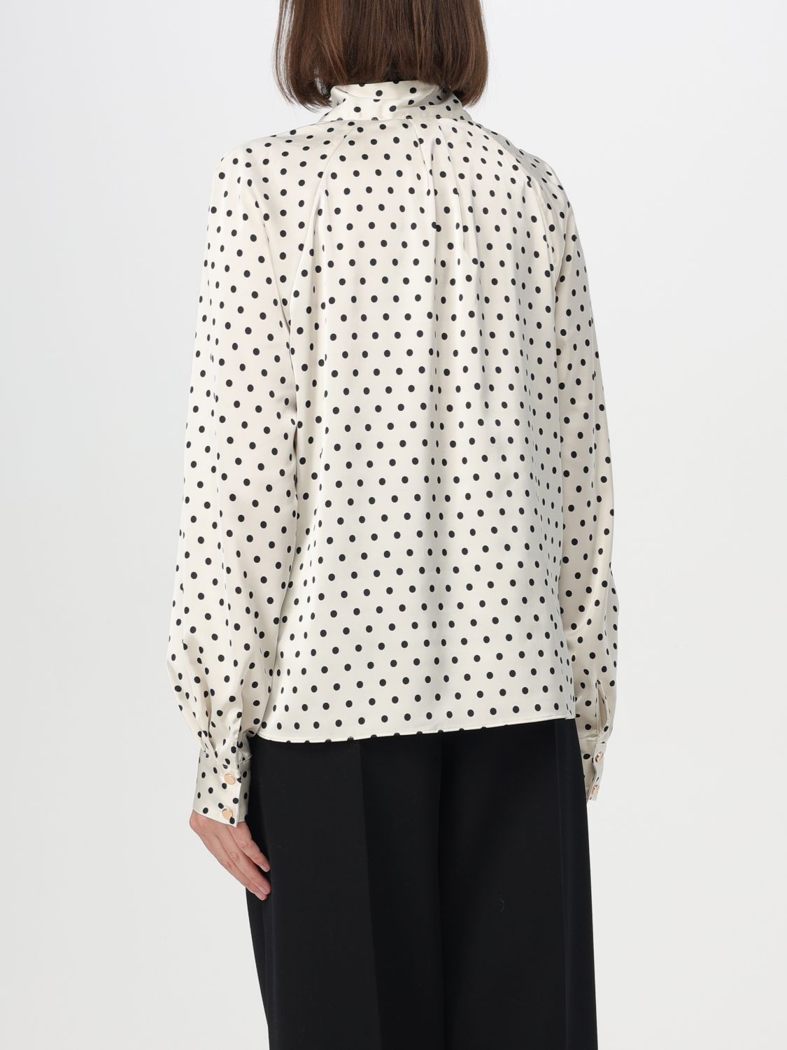 Polka-dot blouse - Neutrals
