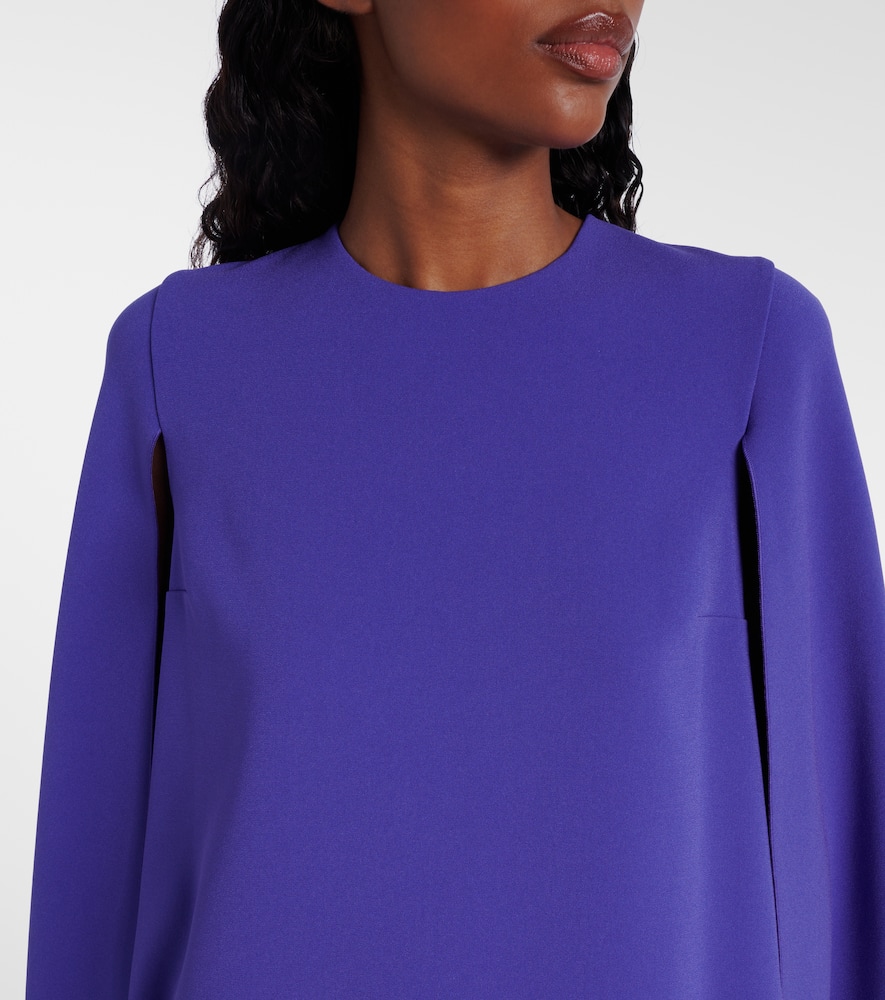 Twiggy caped crêpe cocktail dress