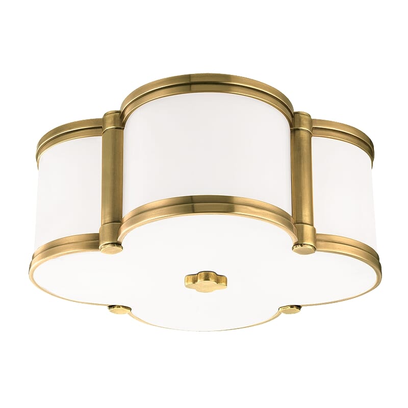 Chandler 2-Light Ceiling Light in Aged Bra