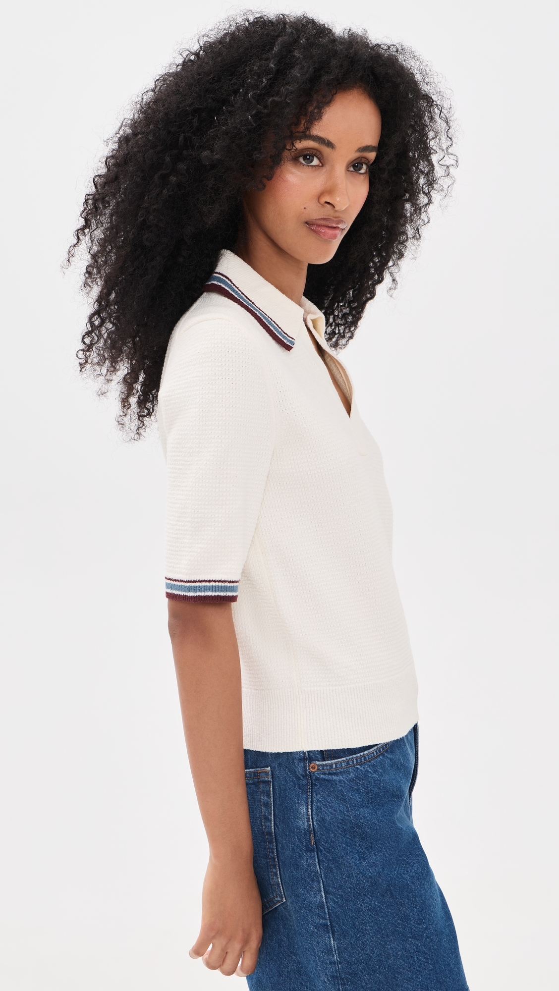 Quinelle Knit Polo Ecru