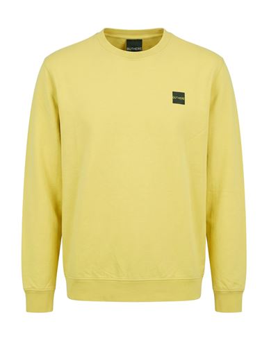 Man Sweatshirt Yellow Size XL Cotton, Elastane