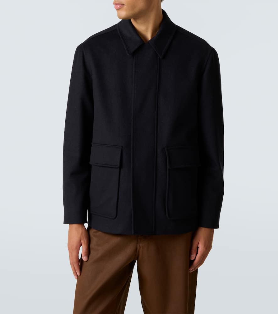 Virgin wool blouson jacket