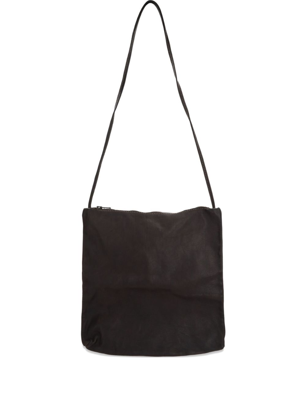 Guidi Grainy shoulder bag - Brown