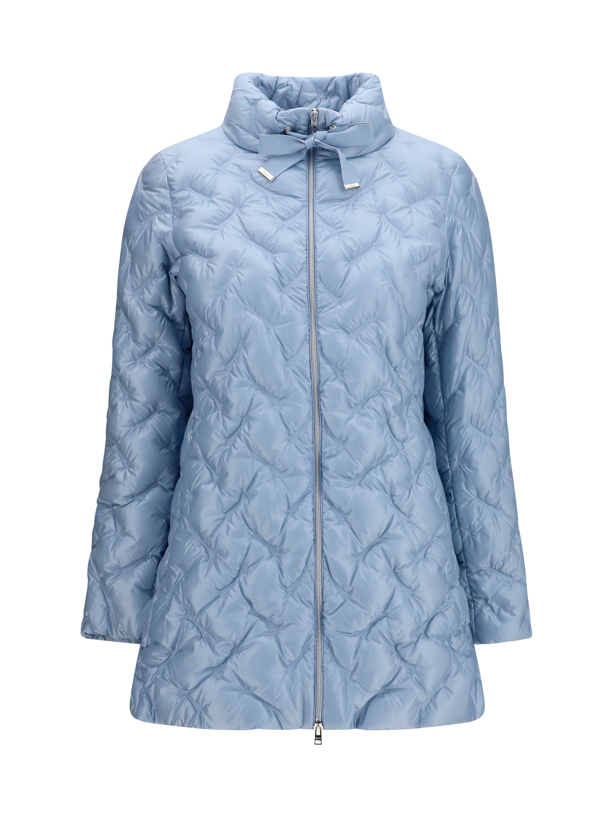 Quilted Goose Down Down Jacket — Blue