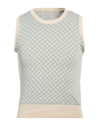 Man Sweater Sky blue Size XL Cotton, Linen