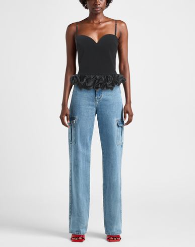 Woman Top Black Size 2 Polyamide, Elastane