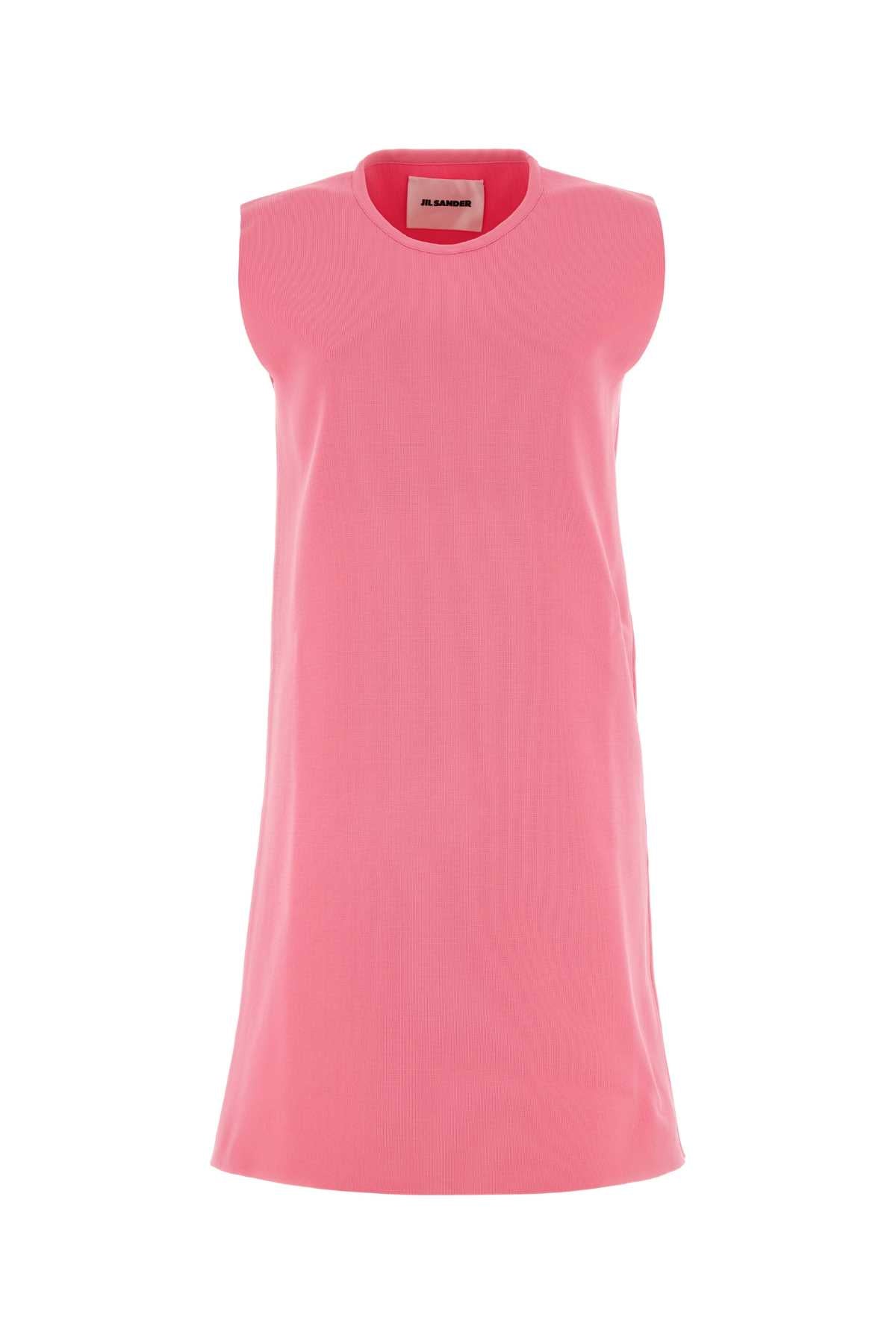 Fluo Pink Polyester Dress — Pink