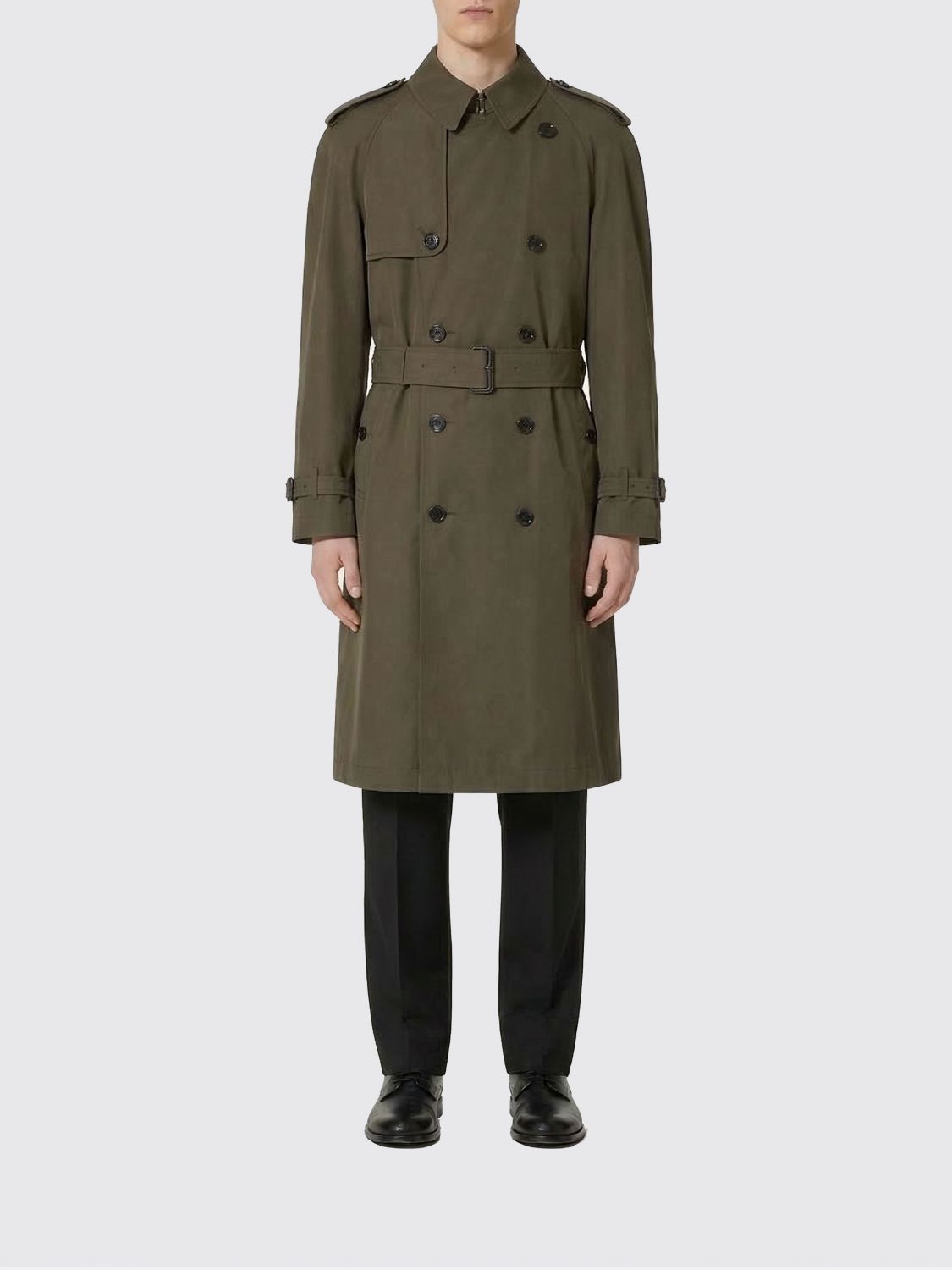 Coat Men color Green