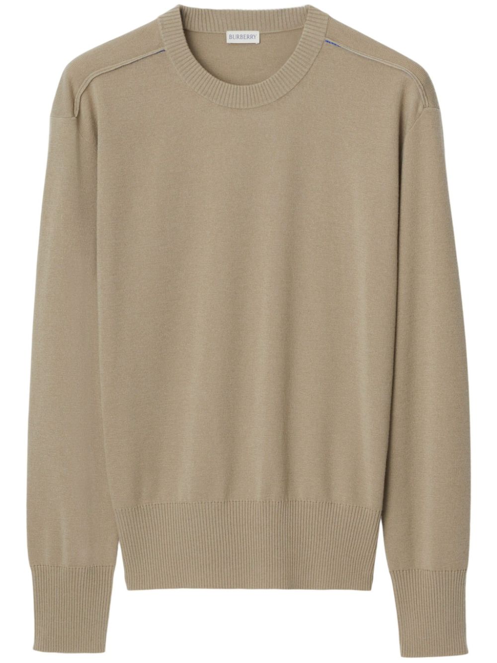 Crew-neck wool jumper - Neutrals