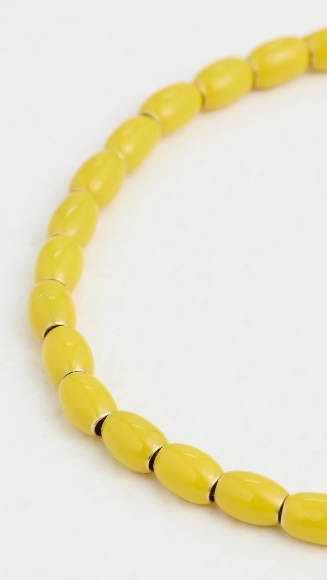 Enamel Barrell Chain Bracelet Yellow One Size