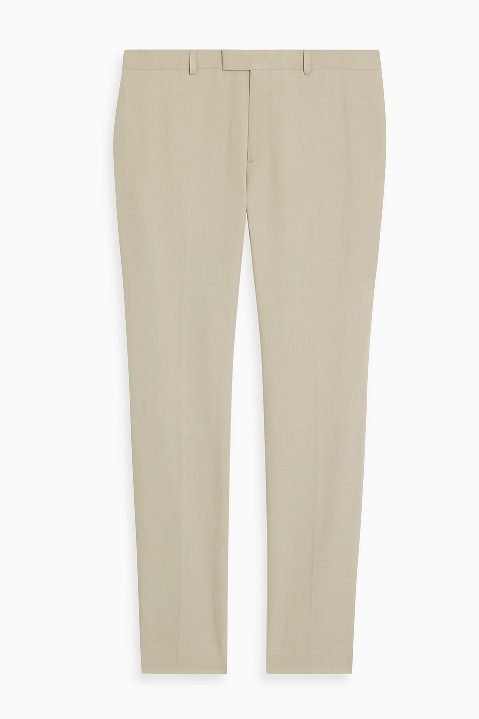 Tapered Lyocell, linen and cotton-blend pants - Neutral - FR 36