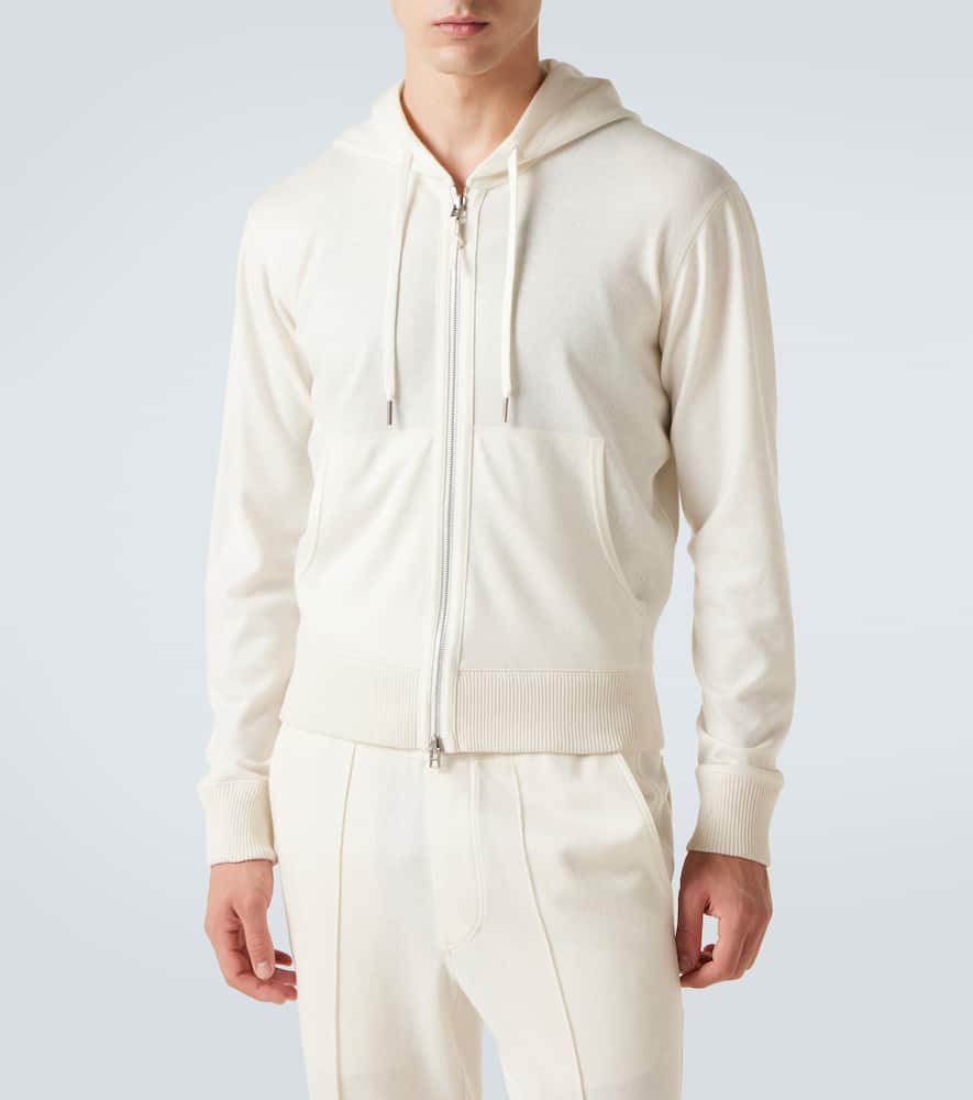 Cashmere zip-up hoodie
