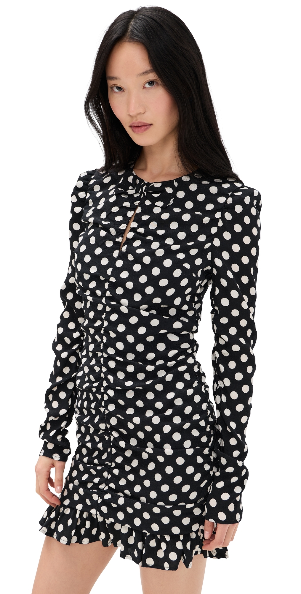 Jast Ruched Mini Dress Combo4 Black